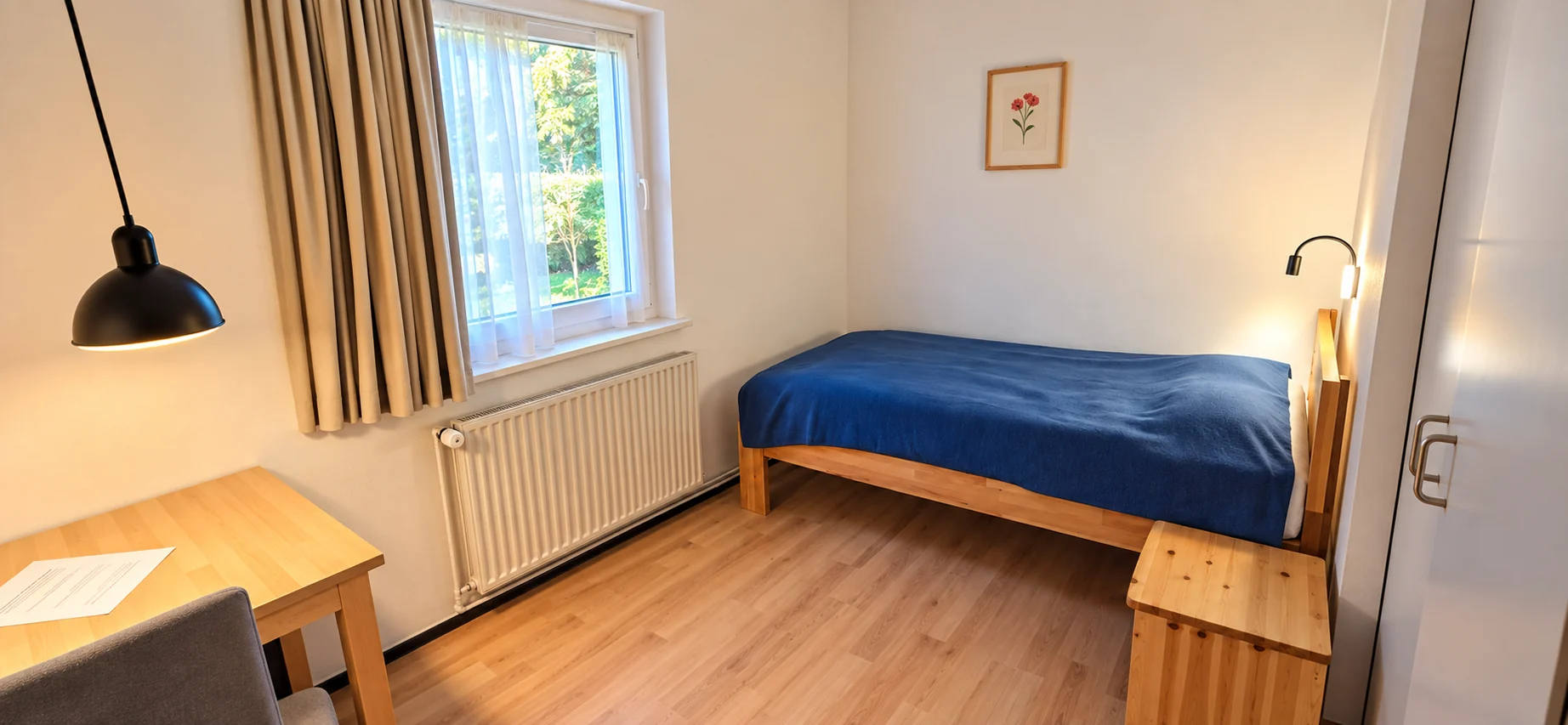 Einzelzimmer im Haus der Stille